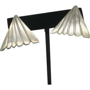 Modernist Sculptural Fin design  Sterling Silver … - image 1
