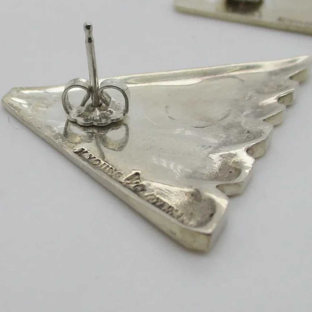 Modernist Sculptural Fin design  Sterling Silver … - image 3