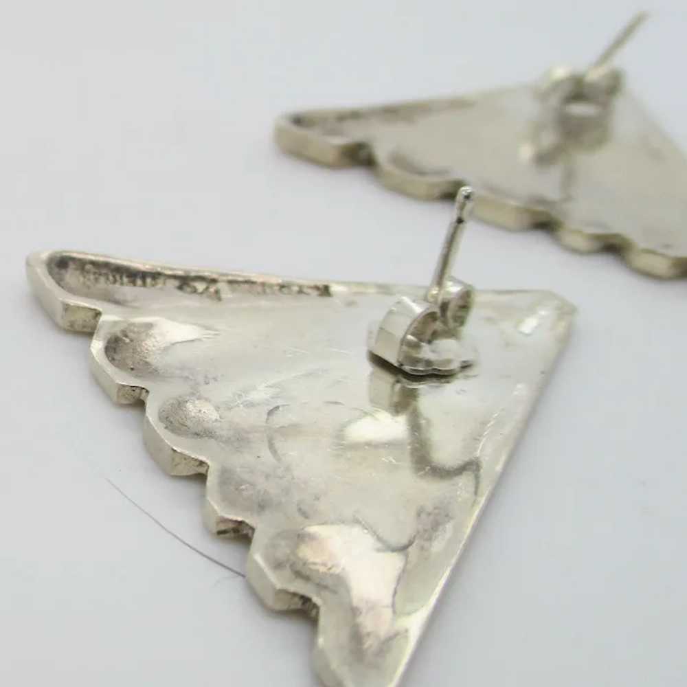 Modernist Sculptural Fin design  Sterling Silver … - image 5