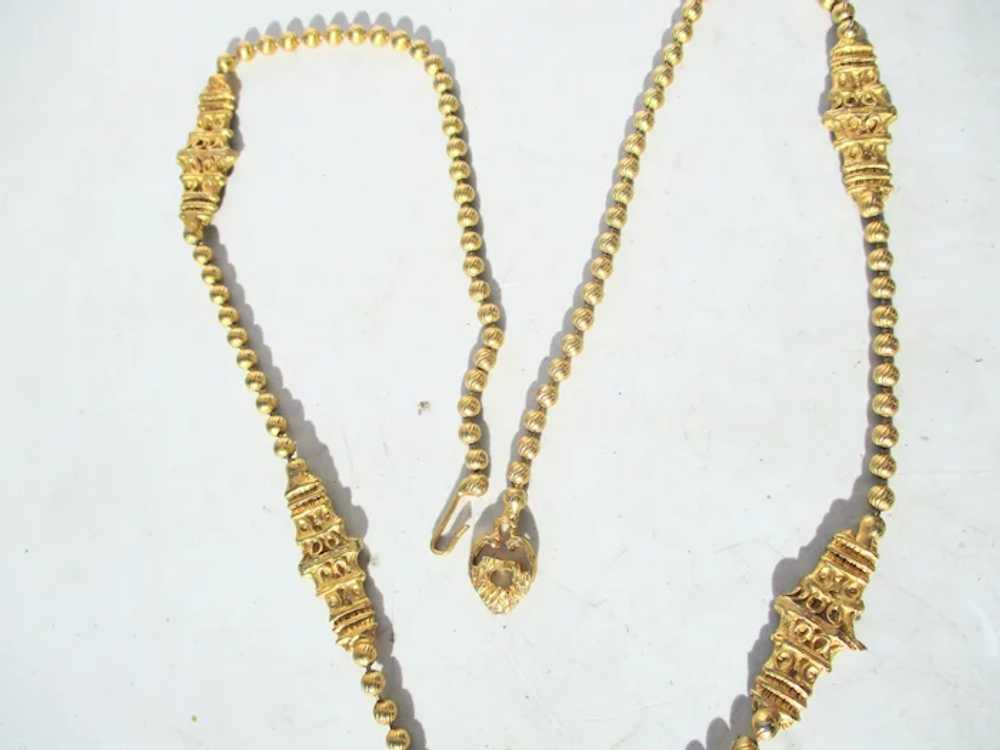 Kenneth Jay Lane Gold Chain and Pendant Necklace - image 3