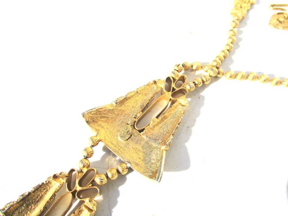 Kenneth Jay Lane Gold Chain and Pendant Necklace - image 4
