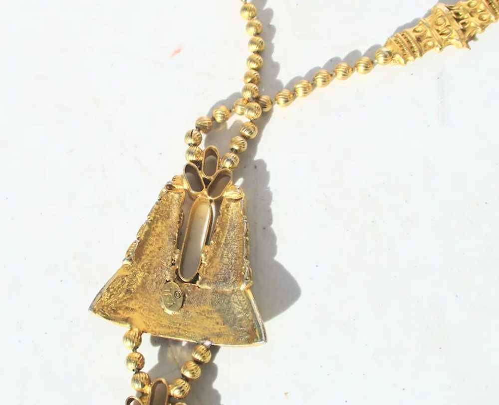 Kenneth Jay Lane Gold Chain and Pendant Necklace - image 5