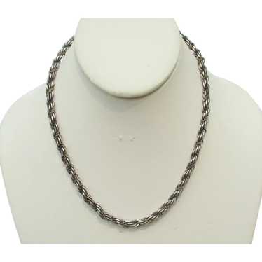 Sterling Silver Rope Chain with  14 Kt. Link Chain - image 1