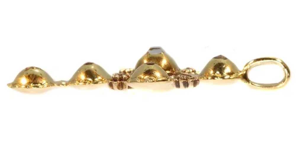 Antique 18th Century Baroque Diamond and Gold Cro… - image 2