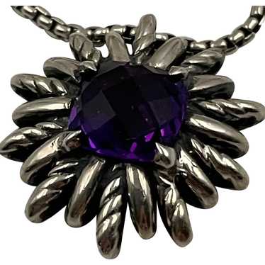 David Yurman Amethyst Starburst Sterling Silver N… - image 1