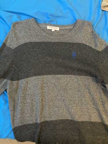 U.S. Polo Assn. Gray Sweater with dark gray strip… - image 1