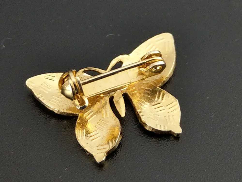 Tiny Enamel Butterfly Brooch - image 3