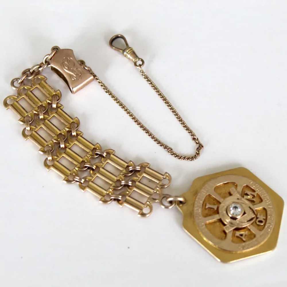 1916 Watch Fob Chain Intl. Assoc of Machinists Di… - image 12