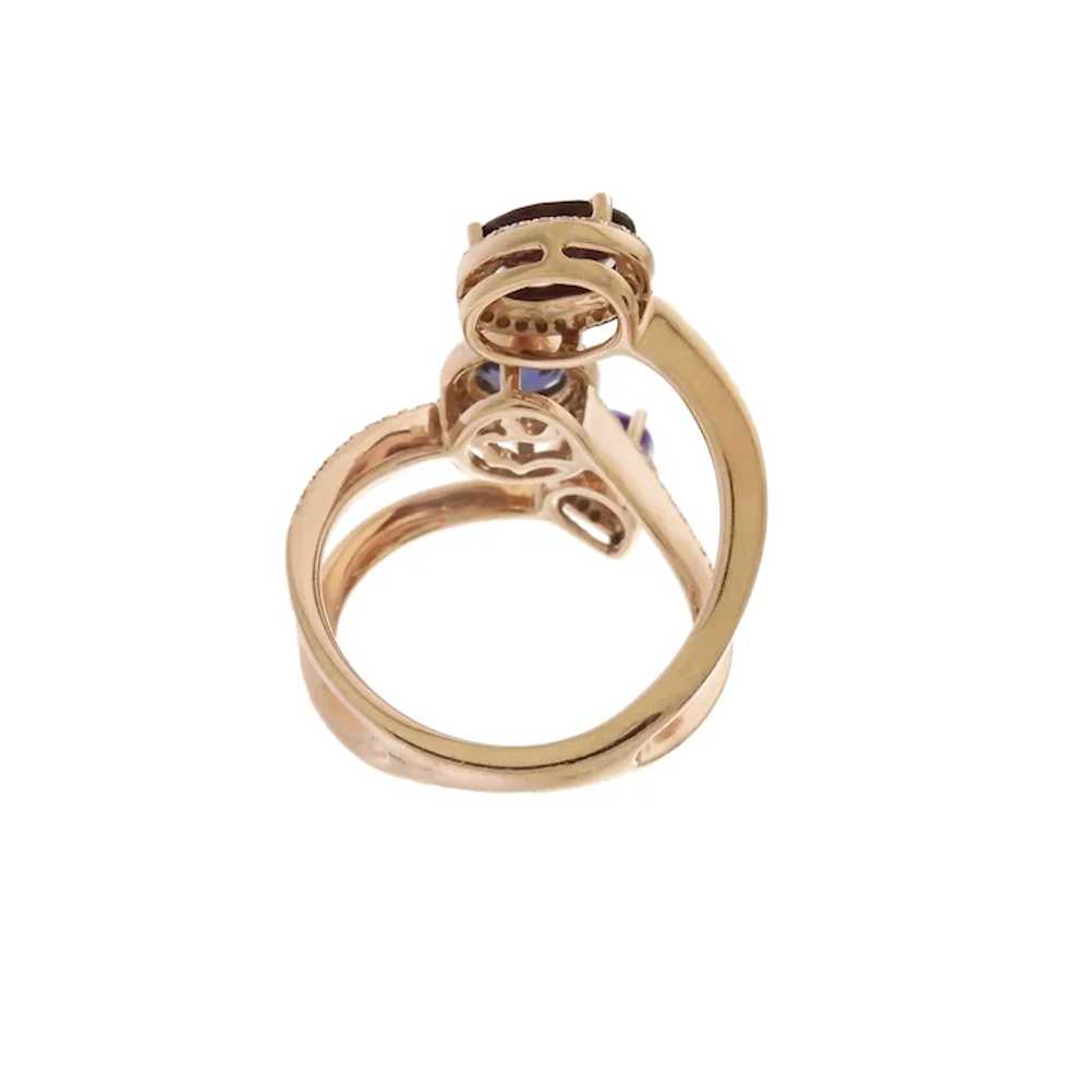 EFFY Multi-Stone Ring with Halo Diamonds in 14k R… - image 5