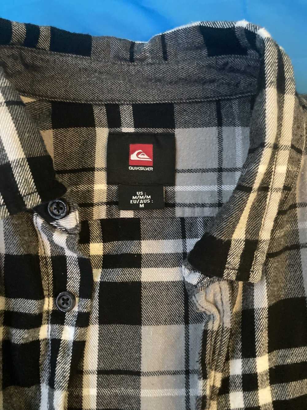 Quicksilver × Quiksilver Gray flannel with white … - image 3