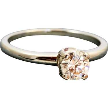Estate 18K Jabel 0.50 CT Solitaire GIA Certified … - image 1