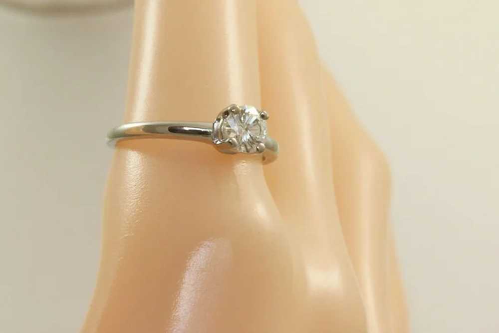 Estate 18K Jabel 0.50 CT Solitaire GIA Certified … - image 4