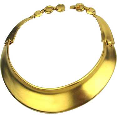 Vintage Bijoux Designs N.Y. Goldtone Band Necklace - image 1