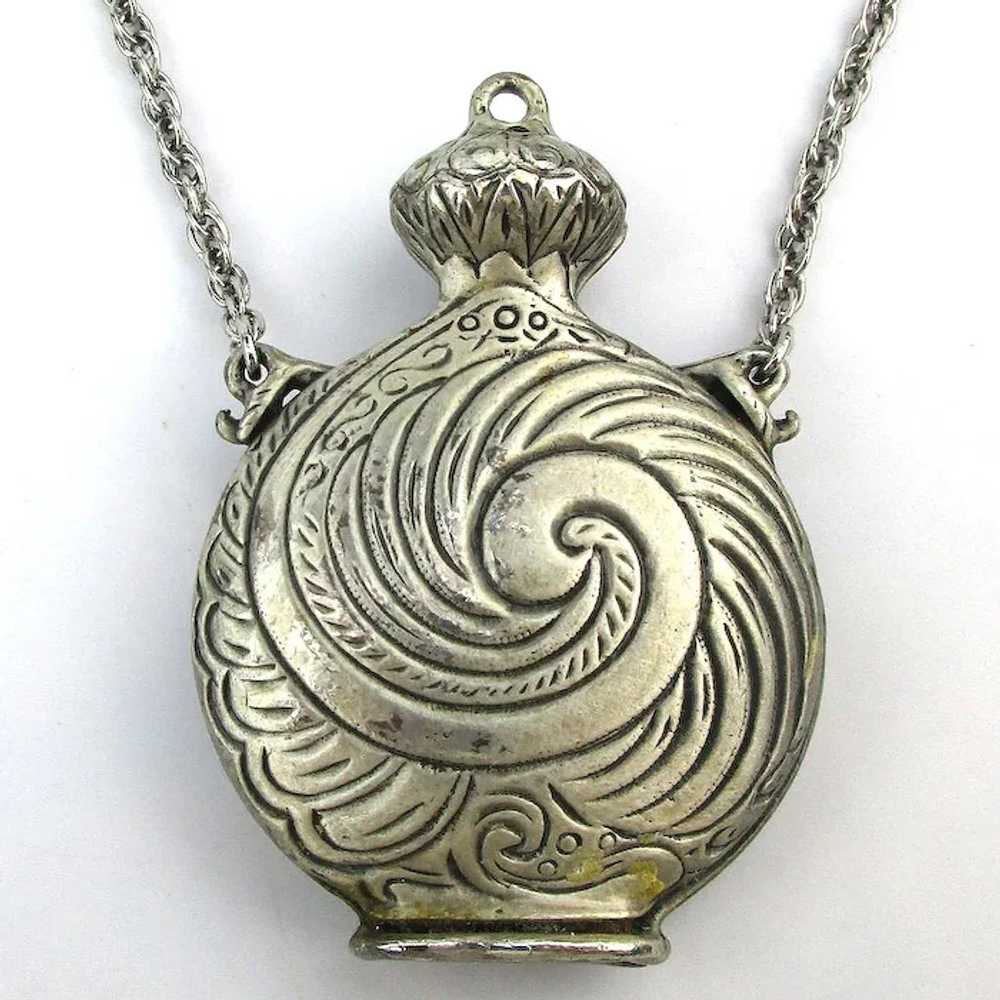 Vintage GOLDETTE Fancy Jug Urn Pendant Necklace - image 4