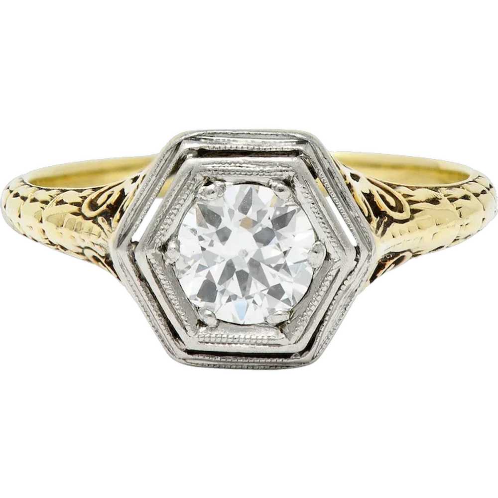 W.W. Fulmer & Co. 0.70 CTW Diamond Platinum-Toppe… - image 1