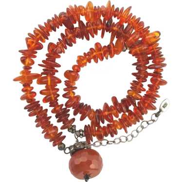 Barse 925 Genuine Amber Necklace