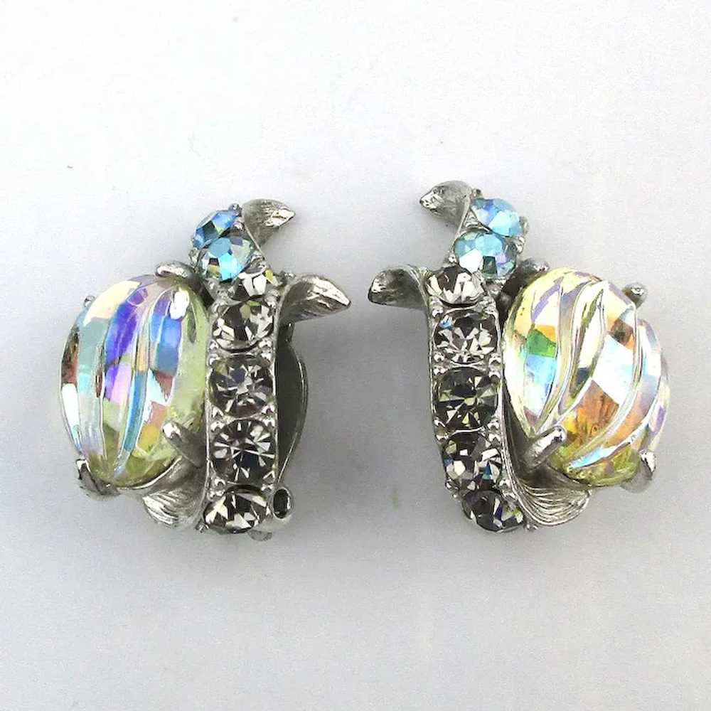 Brilliant Schiaparelli Rhinestone Clip Earrings - image 2