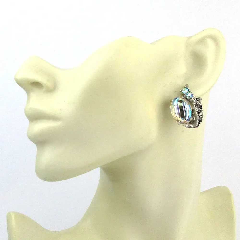 Brilliant Schiaparelli Rhinestone Clip Earrings - image 3