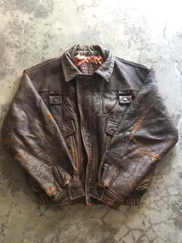 LEATHER JACKET WITH CHAIN – DE COSIMO ITALY