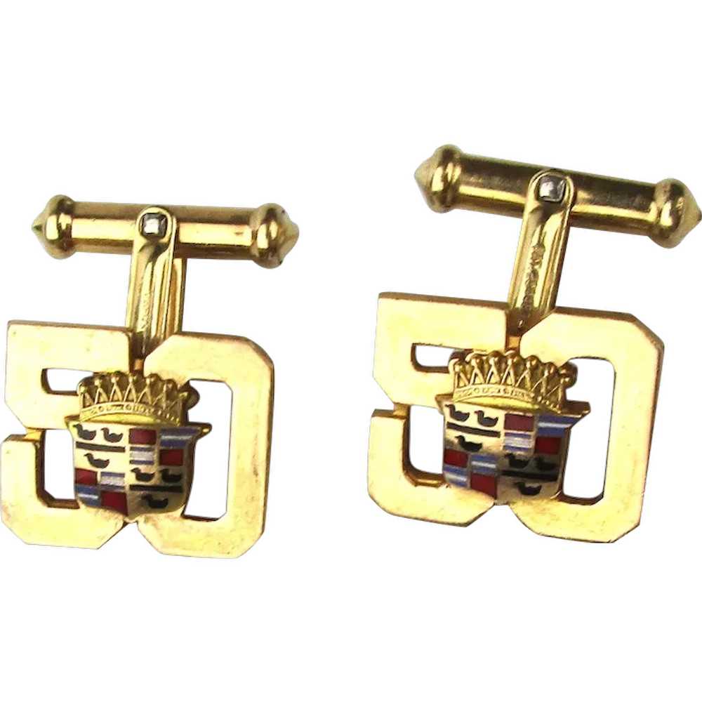 Vintage 1952 Cadillac 50th Anniversary Cufflinks … - image 1