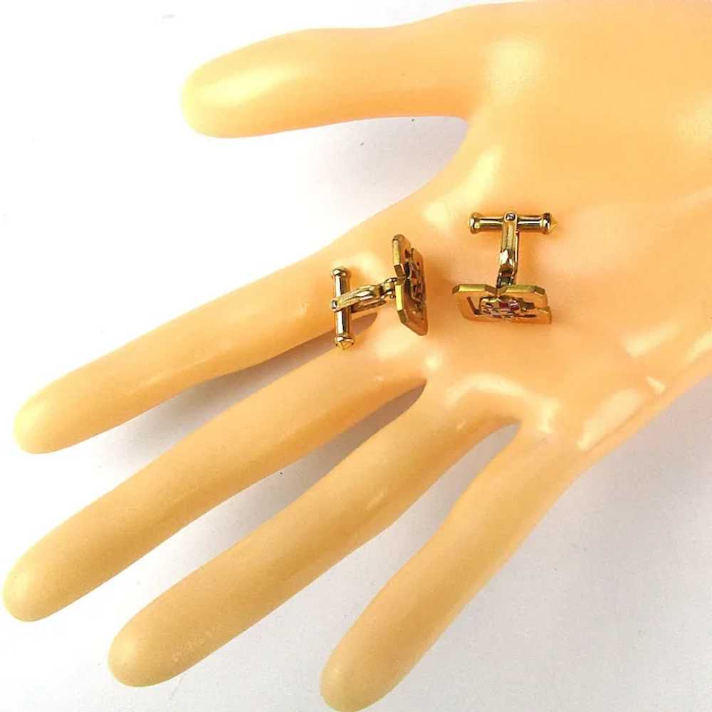 Vintage 1952 Cadillac 50th Anniversary Cufflinks … - image 5