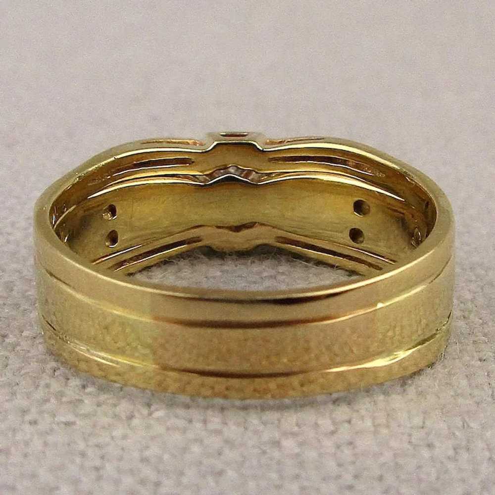 Estate 14K Gold Diamond Ring .64 Carat Halo Design - image 5