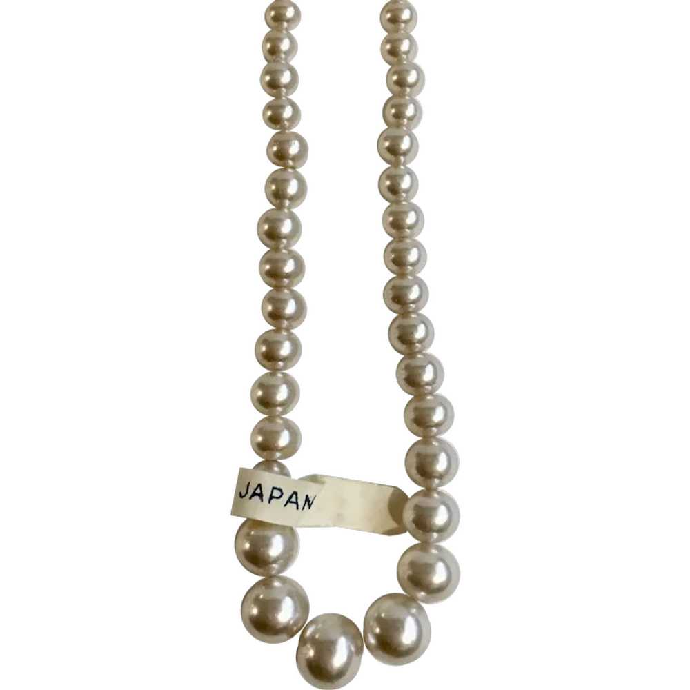 Faux Pearl Beaded Necklace Japan - image 1