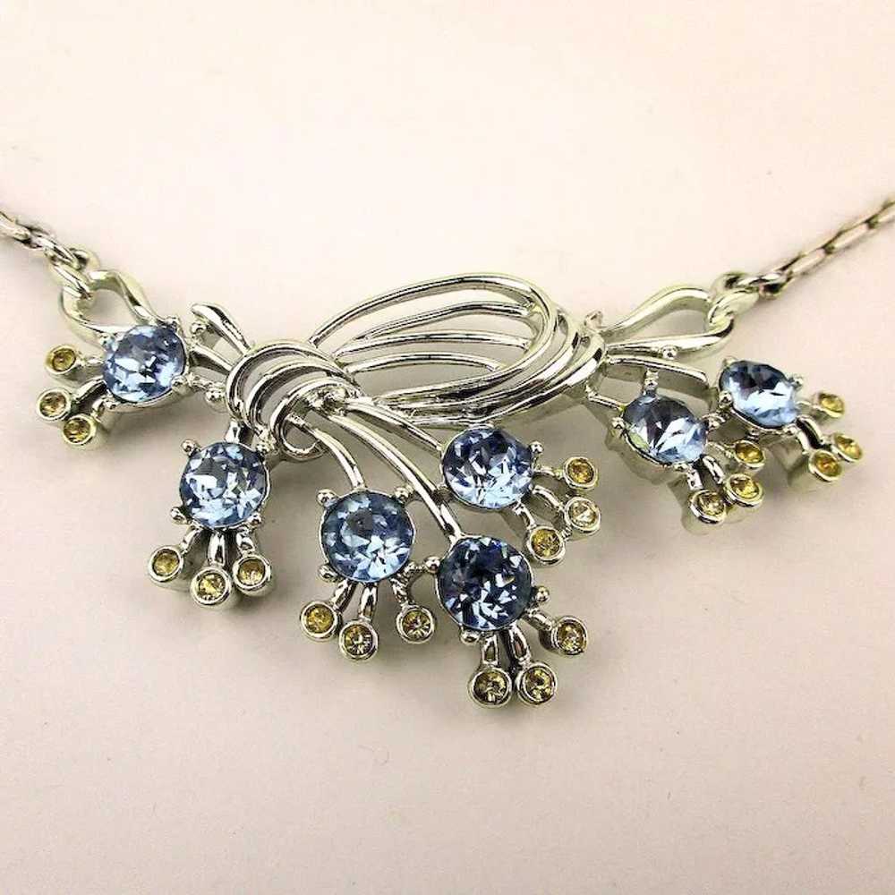 Vintage KRAMER Rhinestone Necklace - Bracelet Set - image 2