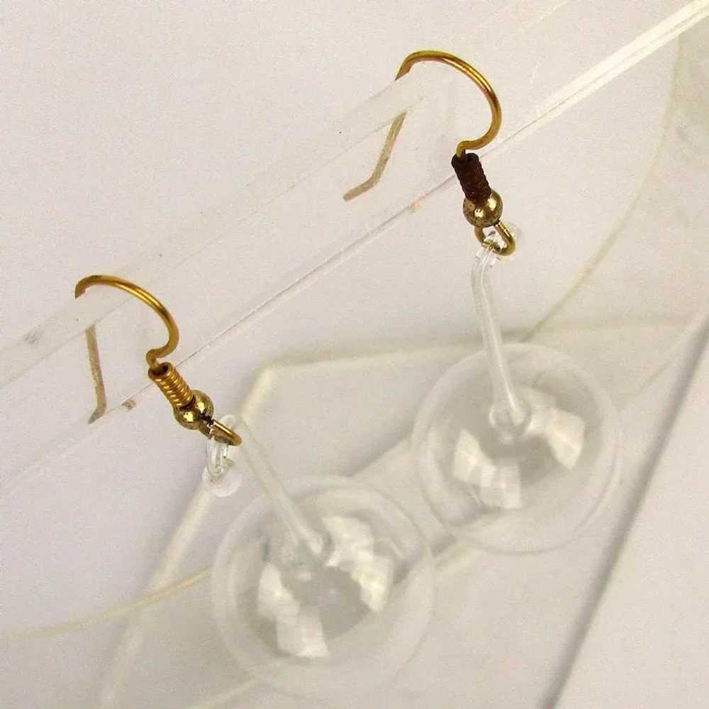 Delicate Dangling Glass BUBBLE Earrings - image 2