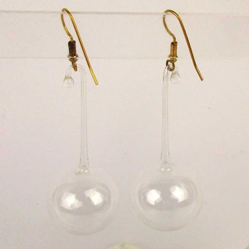 Delicate Dangling Glass BUBBLE Earrings - image 3