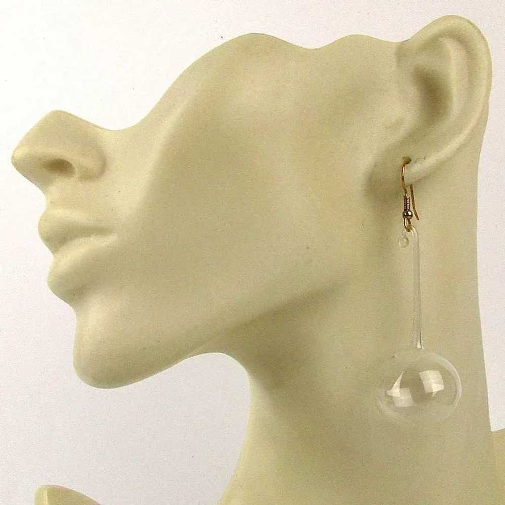 Delicate Dangling Glass BUBBLE Earrings - image 4