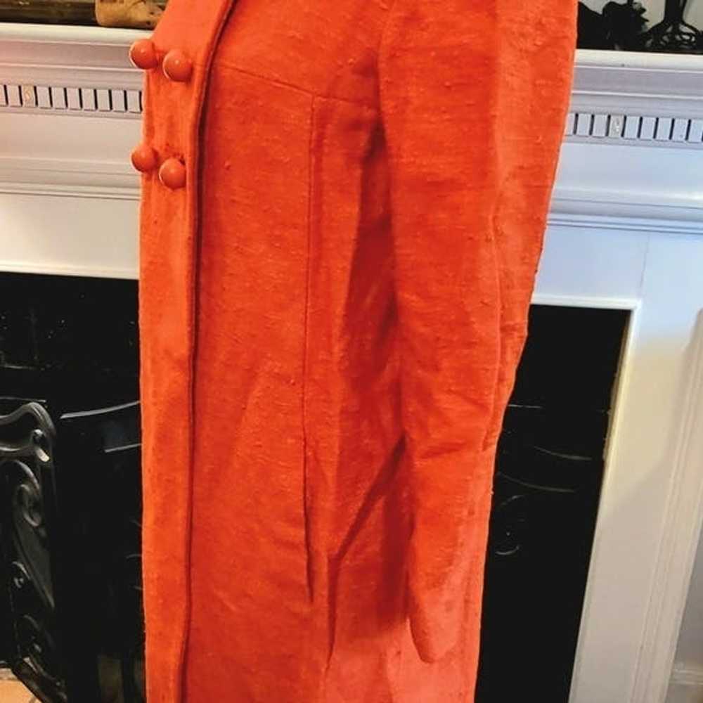Other 1960s Montaldo orange dress coat Size S - image 2