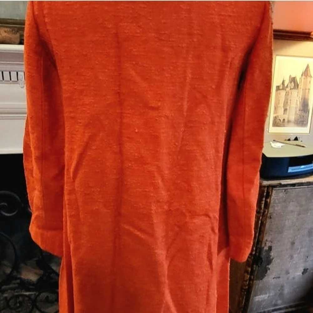 Other 1960s Montaldo orange dress coat Size S - image 3