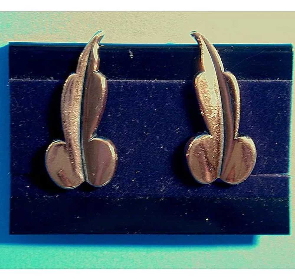 1950s Modernist RENOIR Copper Clip Earrings - image 2