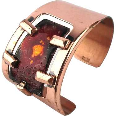 Matisse - Renoir Mid-Century Enamel Copper Bracele