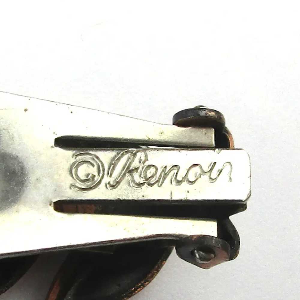 Mid-Century RENOIR Copper Necklace Earrings Set - image 7