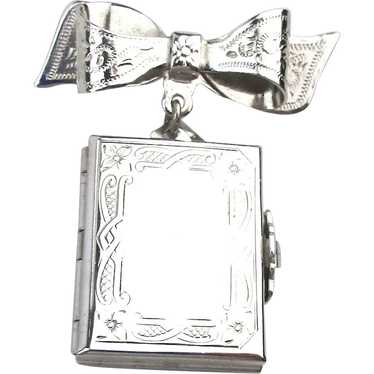 Vintage CORO Pegasus Pop Out Locket Pin Brooch - image 1