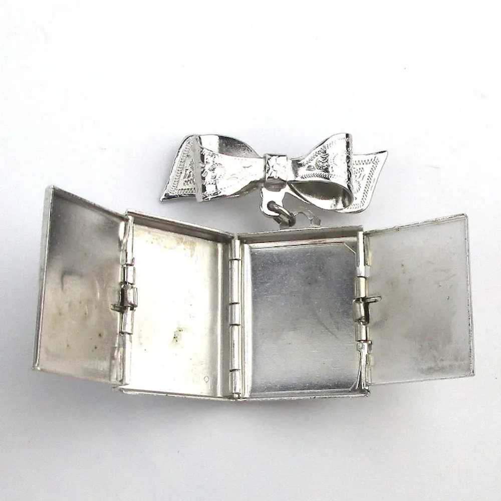 Vintage CORO Pegasus Pop Out Locket Pin Brooch - image 2