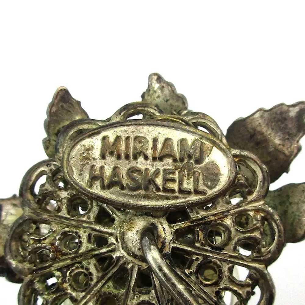 Vintage Miriam Haskell Faux Pearl Floral Stickpin… - image 4