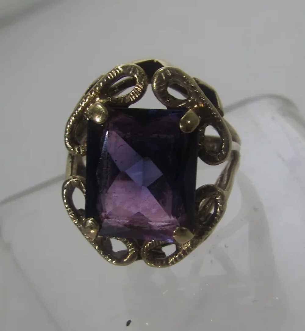 10 Karat Yellow Gold Amethyst Ring - image 11