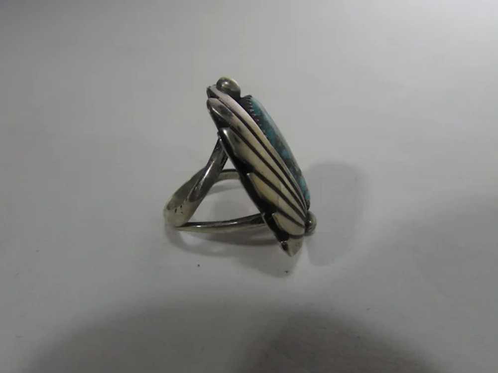 Native American Navajo Sterling Silver Turquoise … - image 10