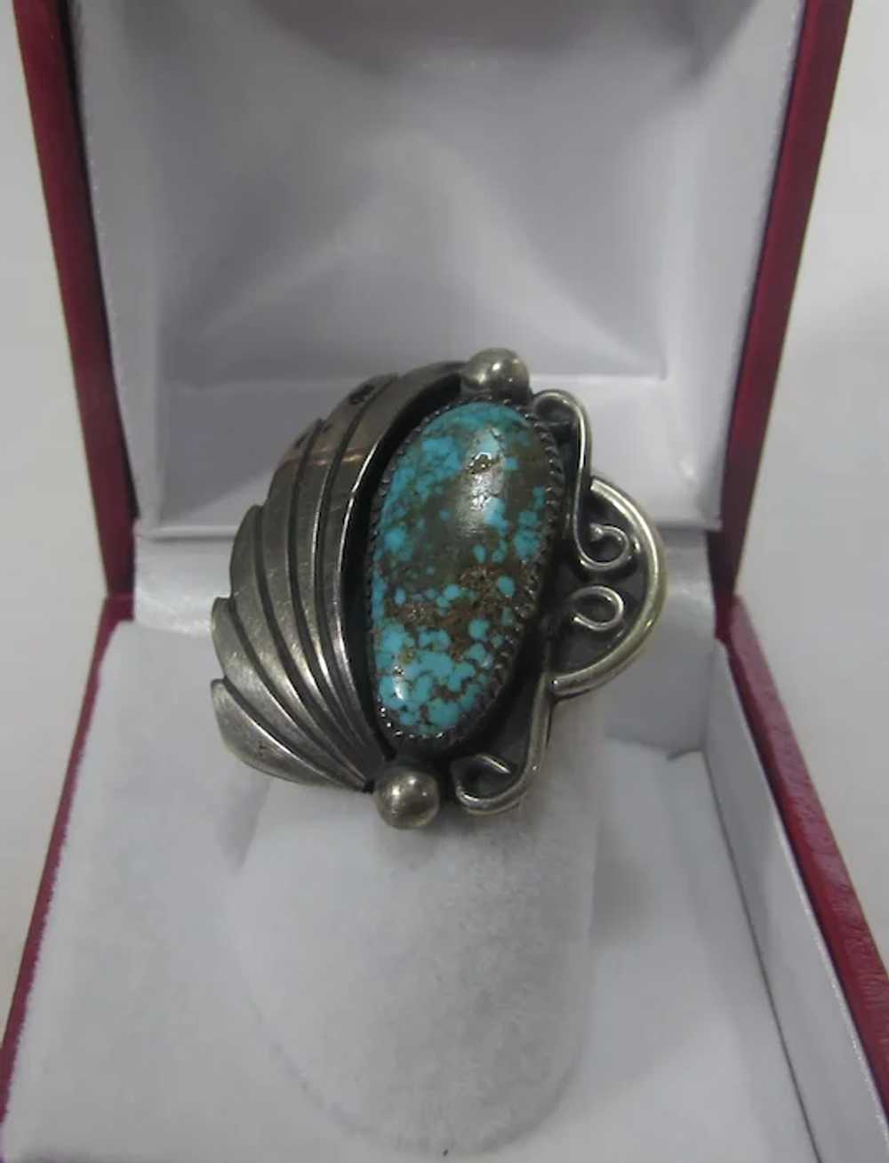 Native American Navajo Sterling Silver Turquoise … - image 11