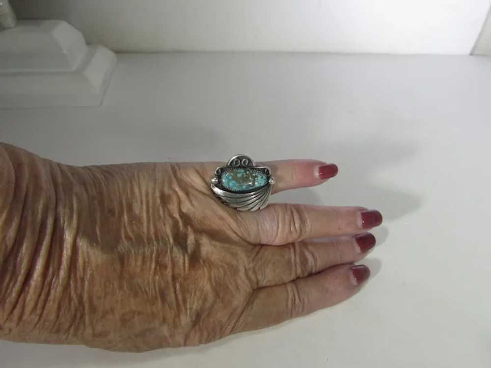 Native American Navajo Sterling Silver Turquoise … - image 12