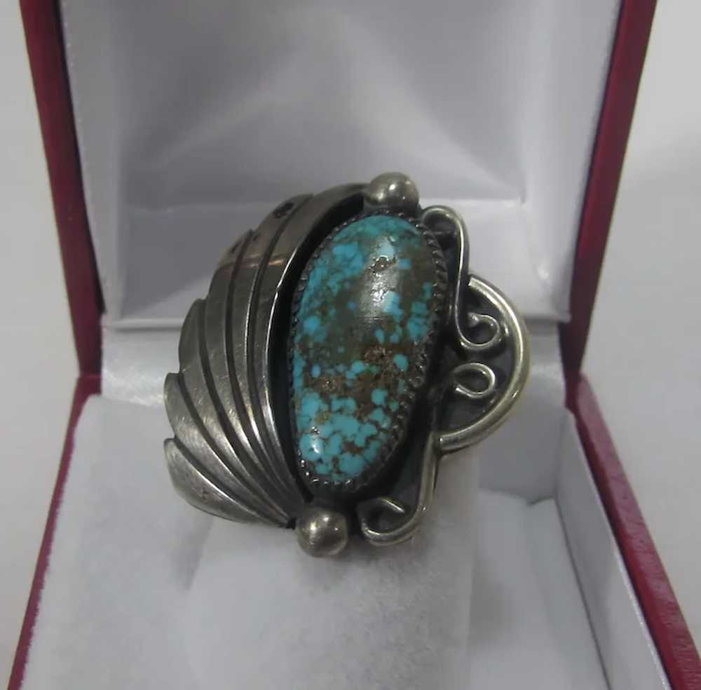 Native American Navajo Sterling Silver Turquoise … - image 3