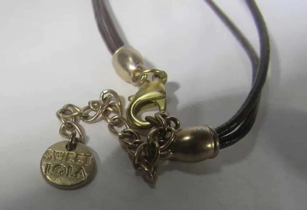 Signed Combination of Fabulous Charms On Leather … - image 12