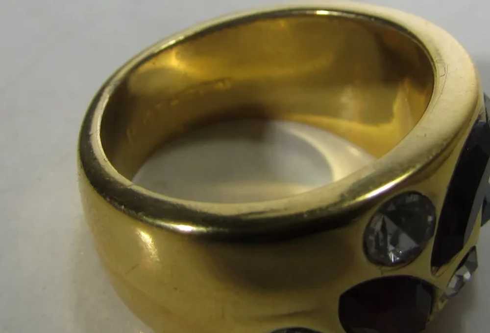 Gold FIlled Ring With Assorted Crystals - image 8