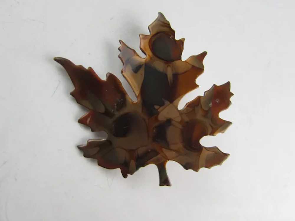 Copper Leaf Pin In Fall Colors - image 10