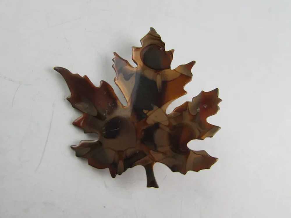 Copper Leaf Pin In Fall Colors - image 6