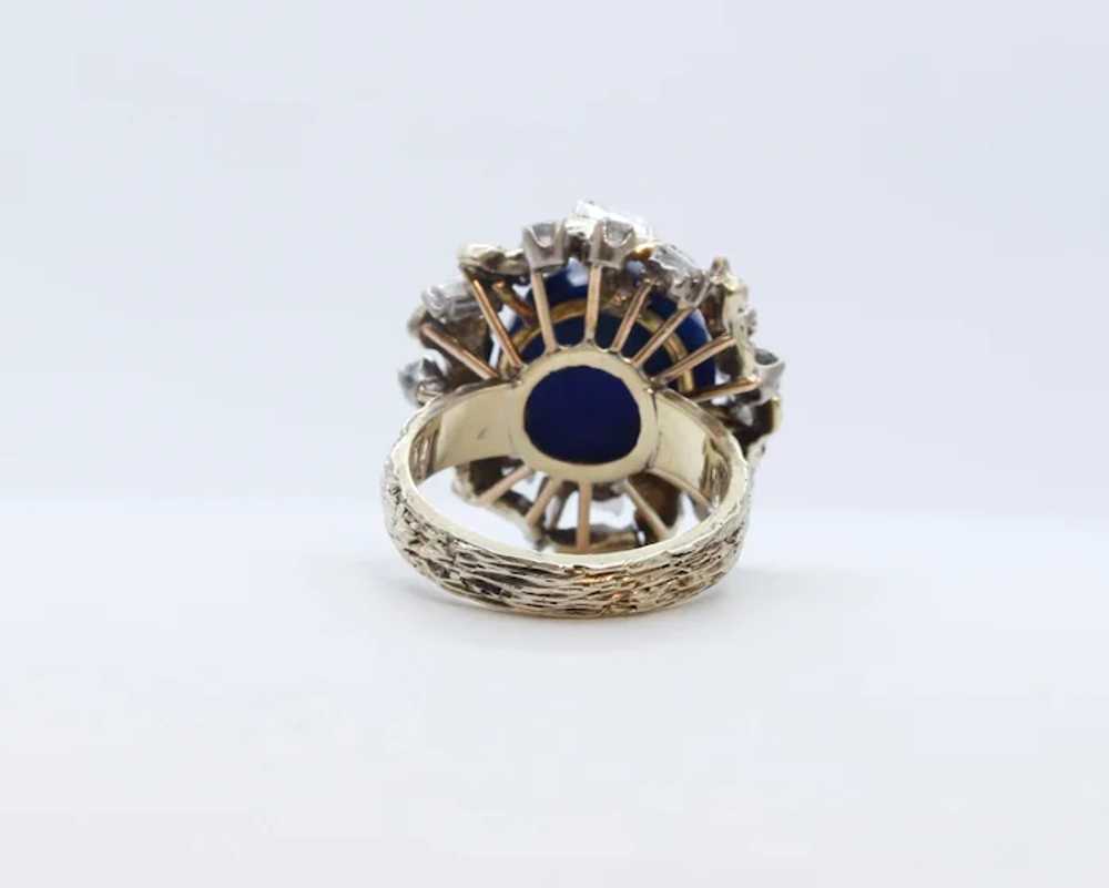Vintage Tree Vine Cabochon Lapis Lazuli Diamonds … - image 8