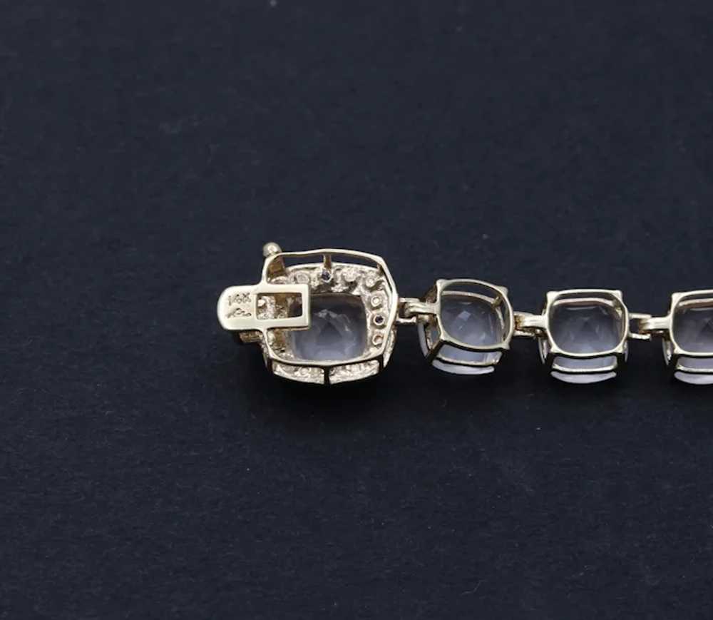 Lovely Vintage Quartz Crystal Diamonds 14K Yellow… - image 7